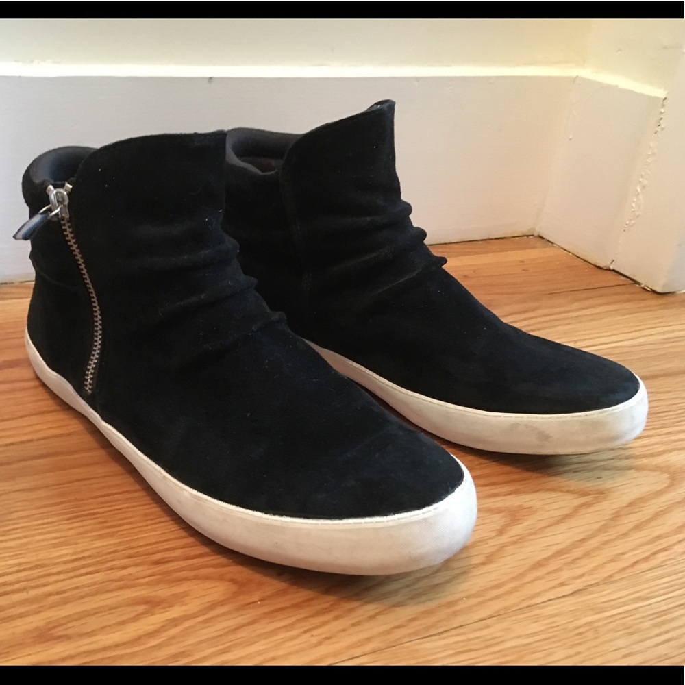 Keds Midtown Zip Black hightop shoes, size 9.5